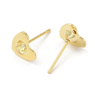 Heart 201 Stainless Steel Stud Earring Findings STAS-Q315-01G-1