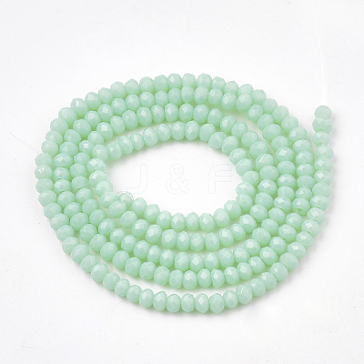 Opaque Solid Color Glass Beads Strands GLAA-S178-12B-10-1