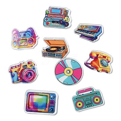 26Pcs 13 Styles Opaque Acrylic Pendants OACR-CJ0002-15-1