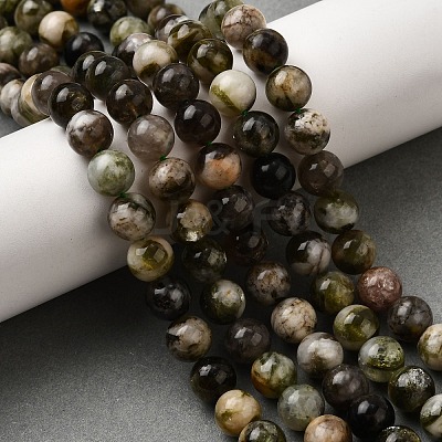 Natural Lepidolite Beads Strands G-F799-B01-9mm-1