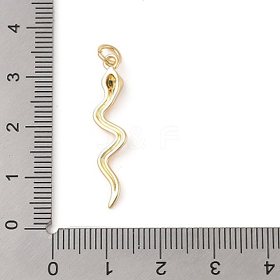 Brass Micro Pave Cubic Zirconia Pendants X-ZIRC-P121-03B-G-1