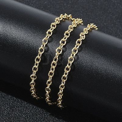 2.7MM Brass Cable Chain Necklaces for Women KK-CBA2293-10G-1