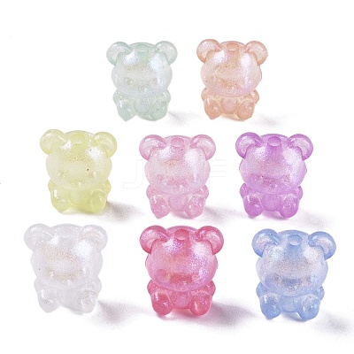 Luminous Transparent Acrylic Beads X-OACR-G033-06D-1