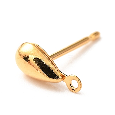 Brass Stud Earring Findings X-KK-F824-004G-1