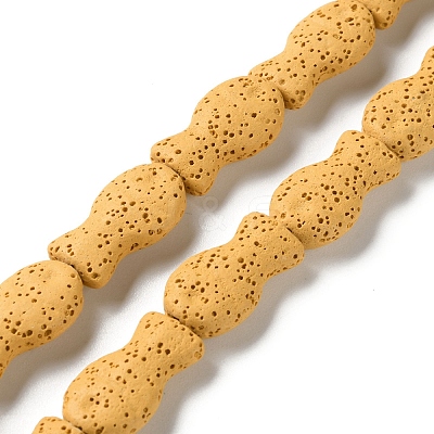 Fish Dyed Natural Lava Rock Beads Strands G-O126-01A-08-1