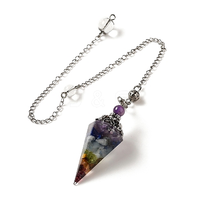 Natural Gemstone Dowsing Pendulum Big Pendants G-H285-02P-01-1