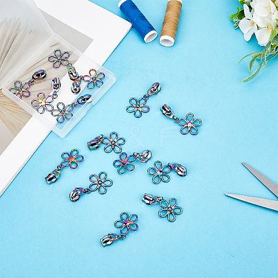 14Pcs Flower #5 Zinc Alloy Replacement Zipper Sliders FIND-GF0005-70C-1