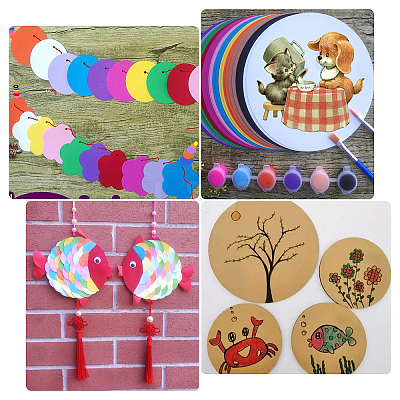 8 Bags 4 Sizes Flat Round English Paper Piecing DIY-CA0001-76-1