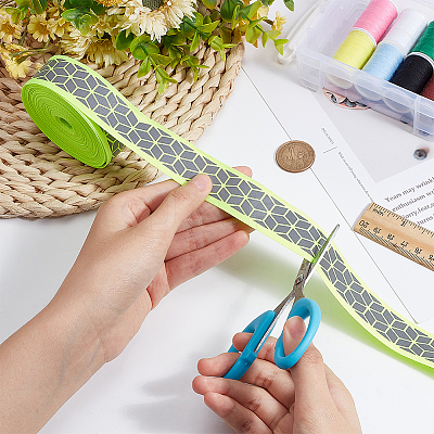 10M Flat Reflective Polyester Grosgrain Ribbon OCOR-BC0006-19A-1