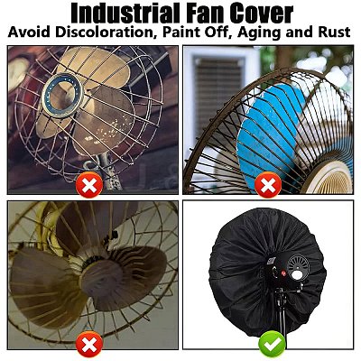 Polyester Wall Mounted Electric Fan Dust Cover AJEW-WH20010-65B-1
