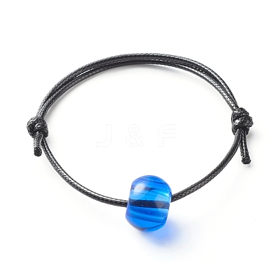 European Glass Large Hole Beads Bracelet for Teen Girl Women BJEW-JB06845-1