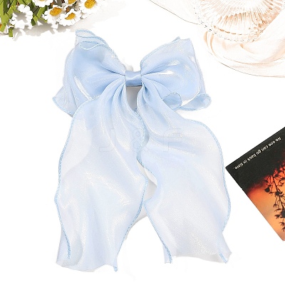 Cloth Long Bowknot Hair Barrettes PW-WG6129B-03-1