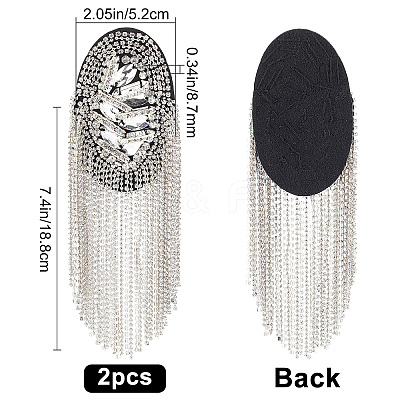 Fashionable Alloy Tassel Epaulettes AJEW-WH0278-05P-1