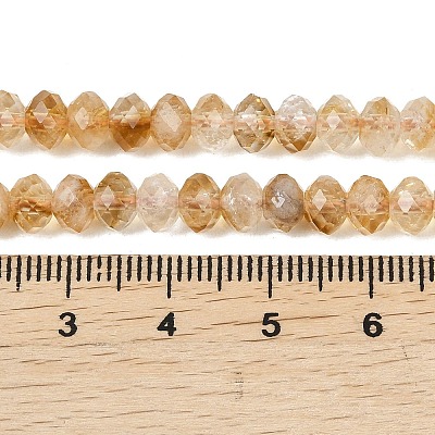 Heated Natural Citrine Beads Strands G-B175-A05-4x6mm-1