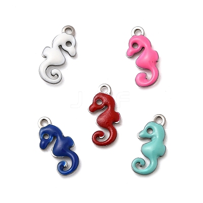 304 Stainless Steel Enamel Charms LS-STAS-Q363-14G-P-1
