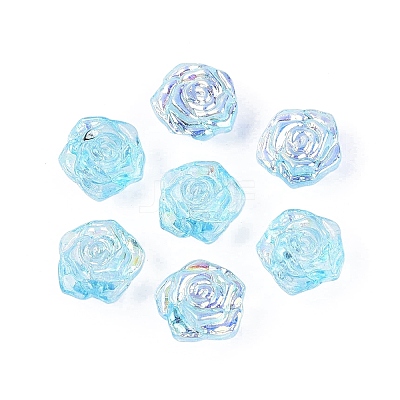 Electroplate Transparent Glass Beads Strands EGLA-N056-02A-08-1