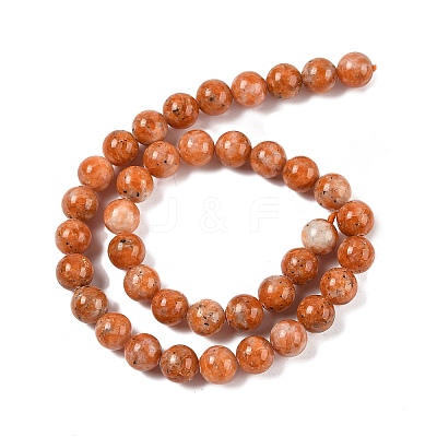 Natural Orange Calcite Beads Strands G-I247-10C-01-1