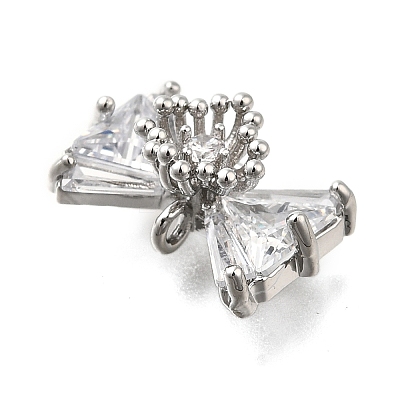 Brass Pave Cubic Zirconia Charms LS-KK-Q048-13P-1