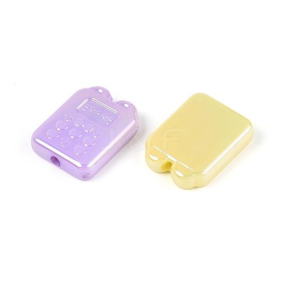 UV Plating Opaque Acrylic Beads OACR-T028-52-1