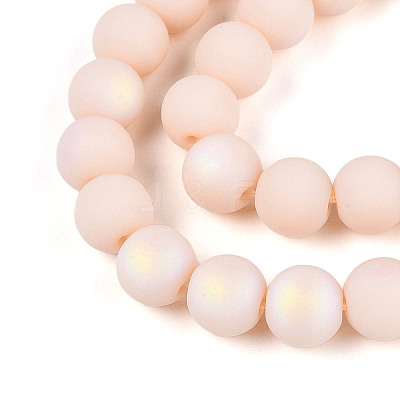 Frosted Opaque Glass Beads Strands LS-GLAA-T032-P8mm-MBB09-1