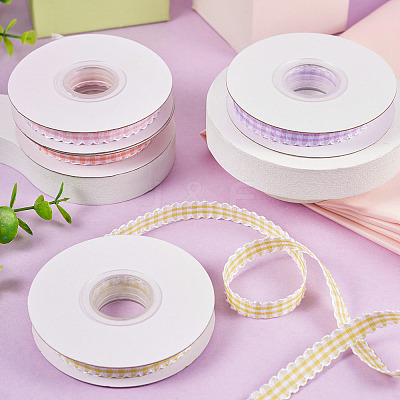 10 Yards Flat Polycotton(Polyester Cotton) Ribbon OCOR-TAC0030-01A-1