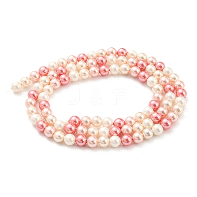 Electroplated Shell Pearl Beads Strands SHEL-F008-03A-10-1