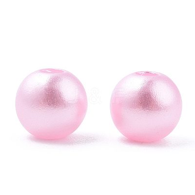 Spray Painted ABS Plastic Imitation Pearl Beads OACR-T015-05A-17-1