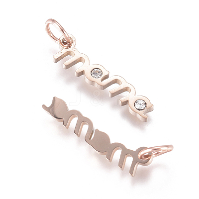 316 Surgical Stainless Steel Pendants STAS-L242-05RG-1