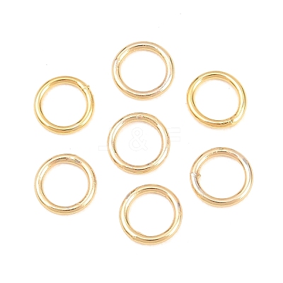 Brass Closed Jump Rings KK-D257-01G-02-1