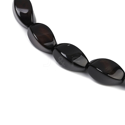Natural Black Onyx(Dyed & Heated) Beads Strands G-U018-G07-01-1