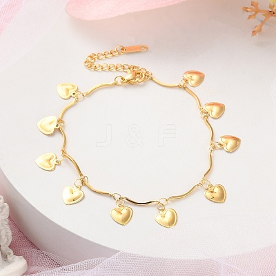 304 Stainless Steel Charm Bracelets for Woman BJEW-S157-07G-H-1