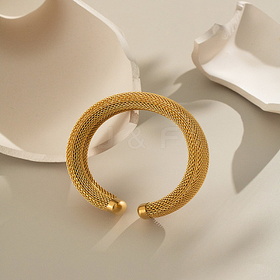 European Style 304 Stainless Steel Cuff Bangles IN3748-1