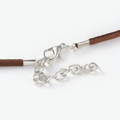 Faux Suede Cord Necklace Making MAK-L007-02B-1