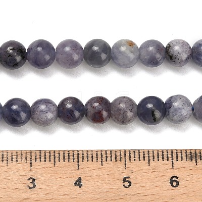 Natural Iolite Beads Strands G-G300-A04-6mm-1