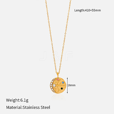 304 Stainless Steel Pendant Necklaces for Women FS-WG3C5F5-15-1