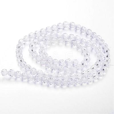 Transparent Glass Bead Strands GLAA-G013-6mm-72-1