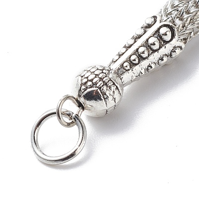 Tibetan Style Alloy Curb Chain Tassel Big Pendants FIND-I025-01A-1