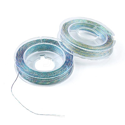 10 Rolls 3-Ply Metallic Polyester Threads MCOR-YW0001-03B-1