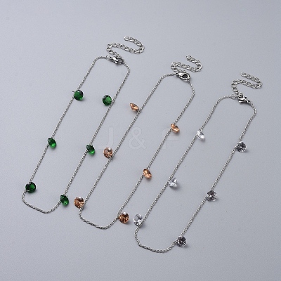 Cubic Zirconia Charms Necklaces NJEW-JN02686-1