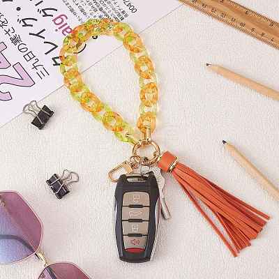 Chain Link Wristlet Keychain HJEW-SW00014-02-1