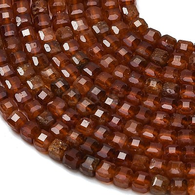 Natural Orange Garnet Beads Strands G-C262-C09-3mm-1
