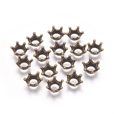 Tibetan Style Alloy Bead Caps PALLOY-WH0054-02AB-1