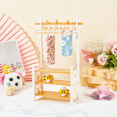 Random Color Plastic Doll Clothes Shoes Rack AJEW-WH0332-35B-1