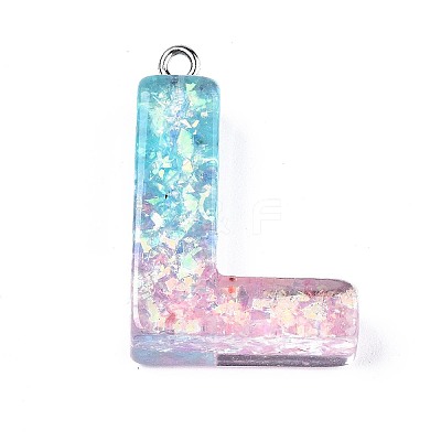 Transparent Epoxy Resin Pendants CRES-S364-002L-1
