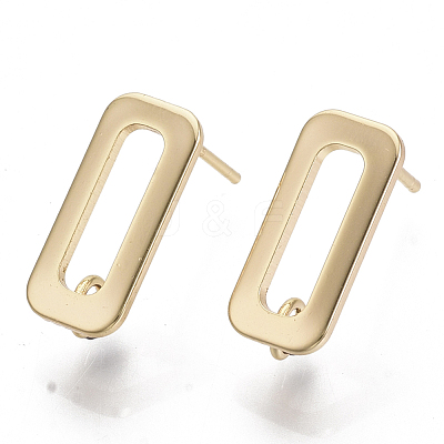Brass Stud Earring Findings KK-T056-10G-NF-1
