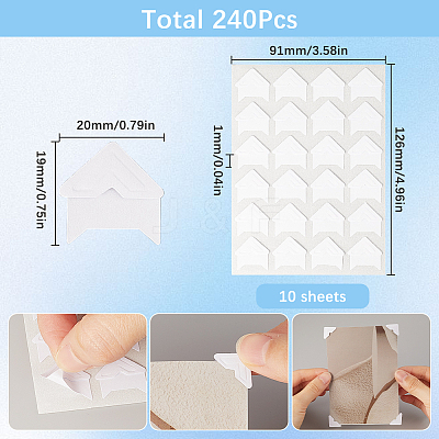 10Pcs Paper Self-Adhesive Photo Corners for Scrapbooks Memory BooksStickers STIC-SP0001-01-1