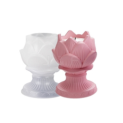 DIY Lotus Candlesticks Silicone Molds DIY-G113-11B-1