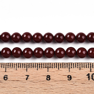 Baking Paint Pearlized Glass Pearl Bead Strands HY-N002-5mm-D01-1