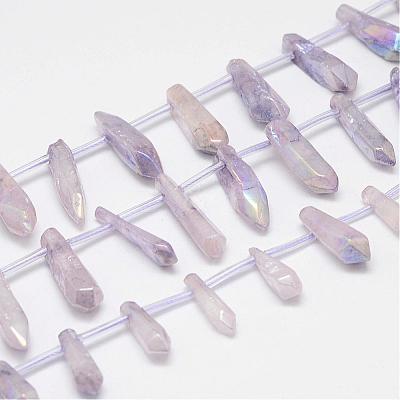 Natural Crystal Pointed Bead Strands G-G940-02-1