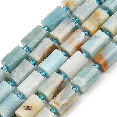 Natural Flower Amazonite Beads Strands G-G453-E05-10x14mm-1